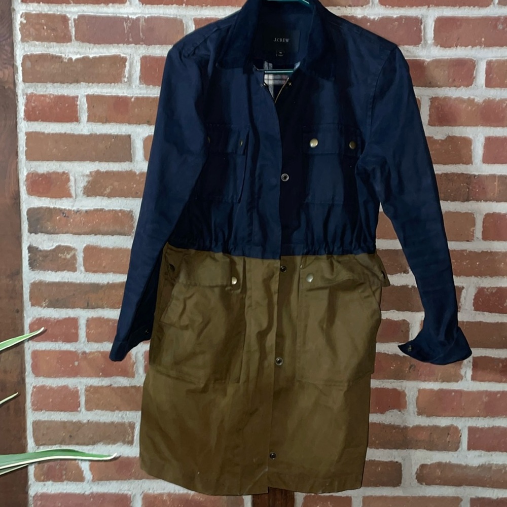 JCrew Two Tone Rain Jacket XS